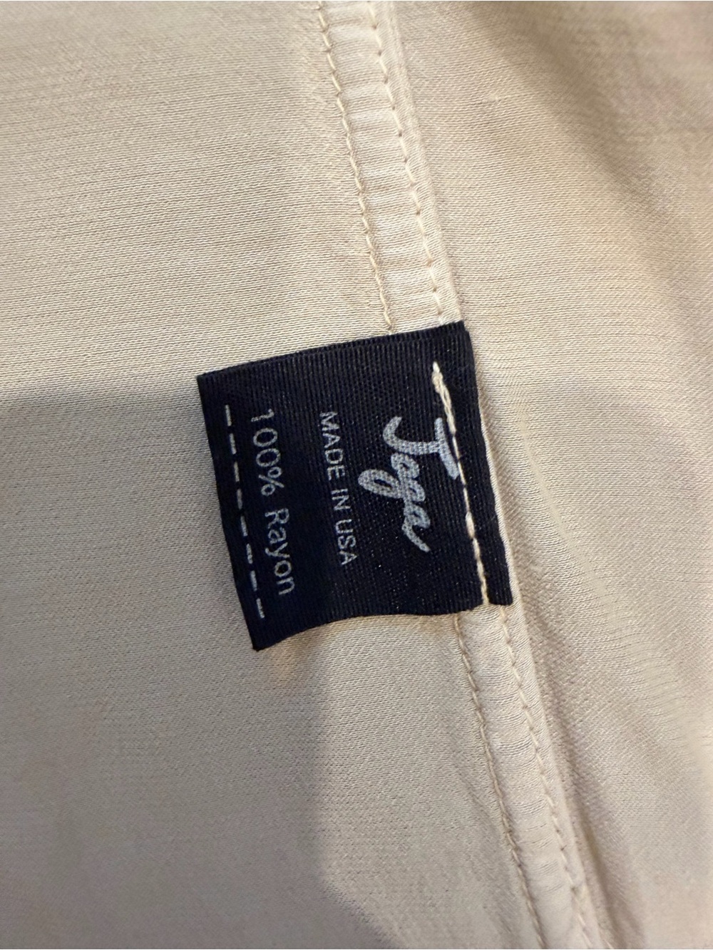 Jaga Made in USA Rayon Open Front Jacket gold Lightweight Boho Layer - Picture 3 of 3